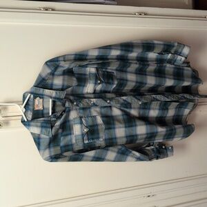 Levi's Green and Blue Checkered Casual Shirt